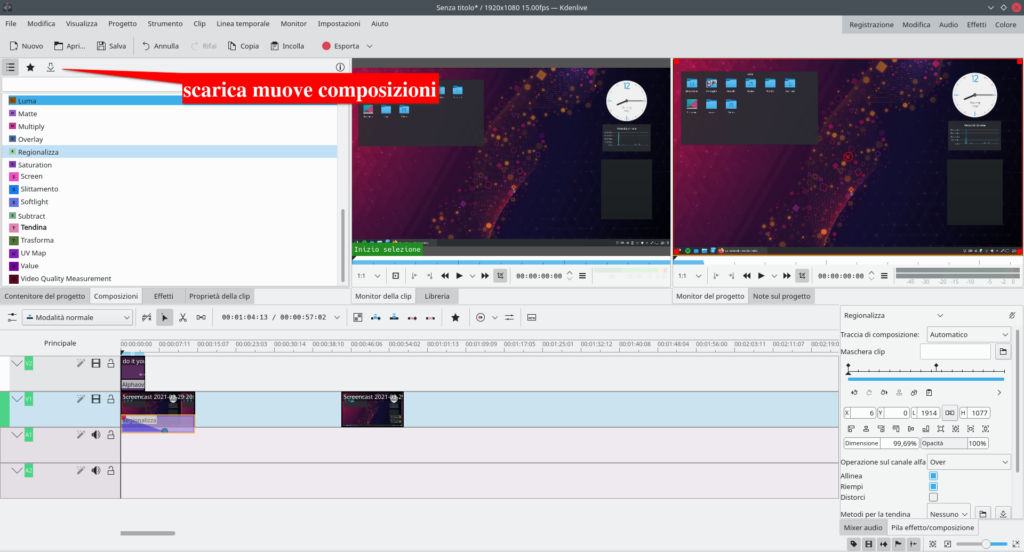 kdenlive composizioni