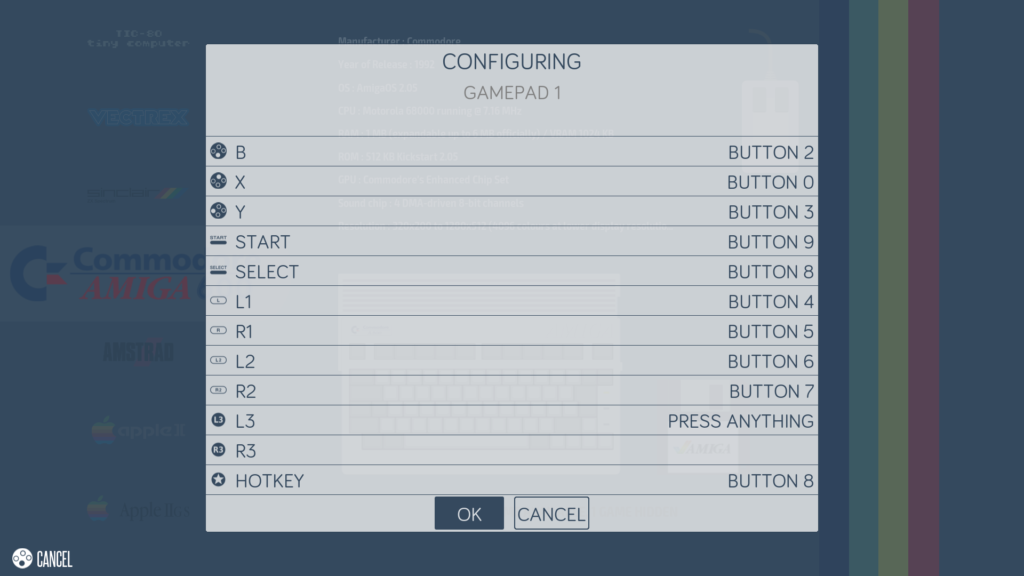 congugure controller recalbox