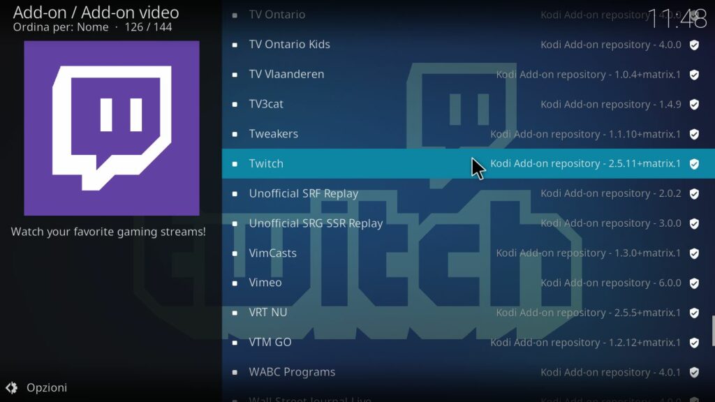 twitch addon kodi