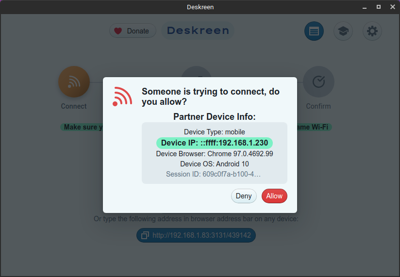 deskreen login